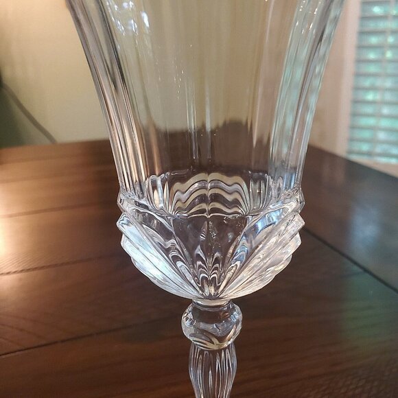 Vintage Wine‎ Water Glass Aurea by ROYAL CRYSTAL ROCK Stemware 7.5" Set of 2 - Picture 2 of 7